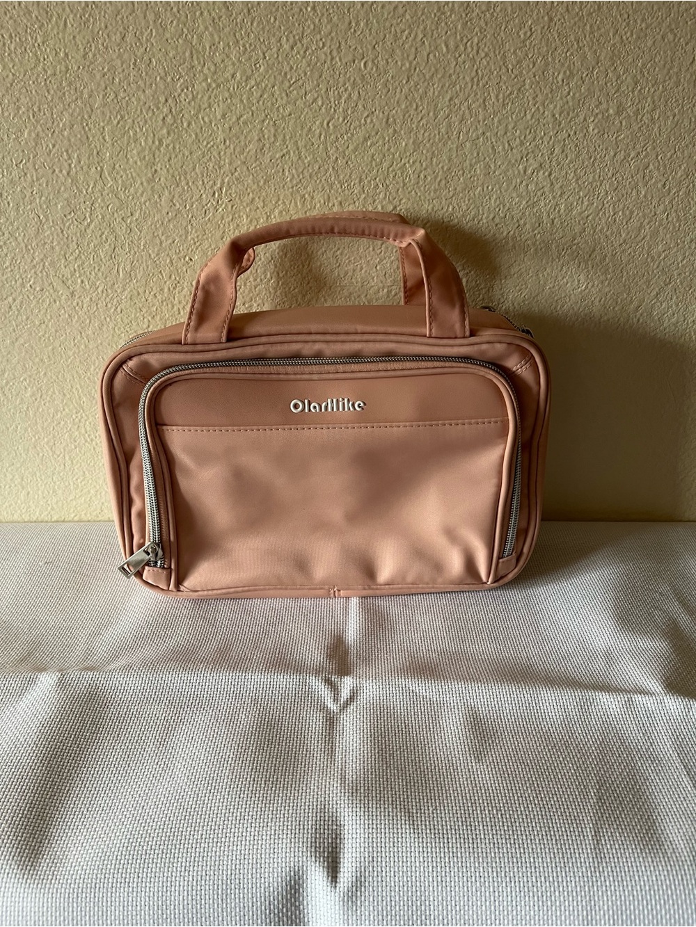 Blush Pink Women's travel makeup bag